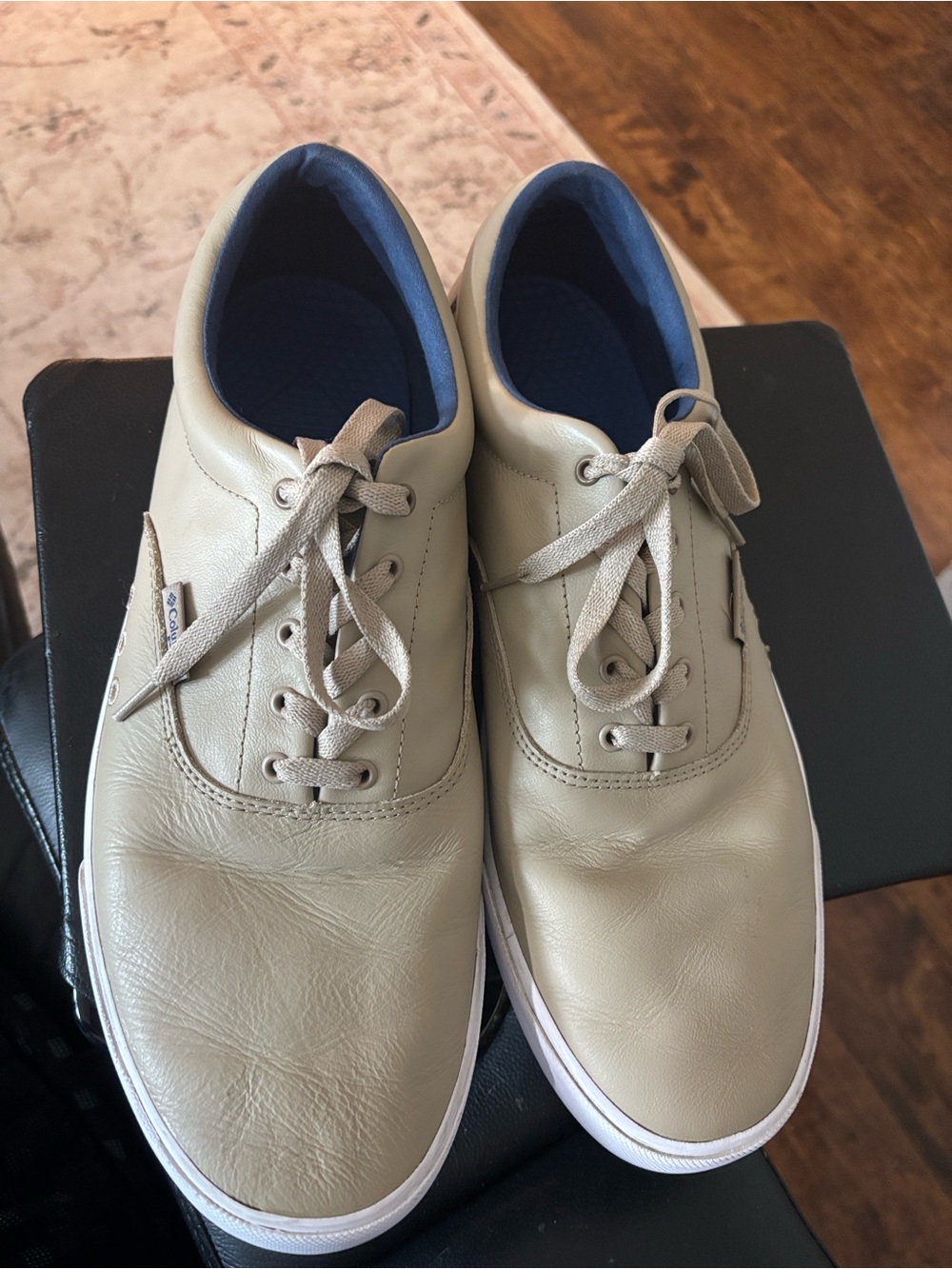 Columbia Men's Slacks Tide Lace Dockside PFG Boat Shoes Beige/Tan